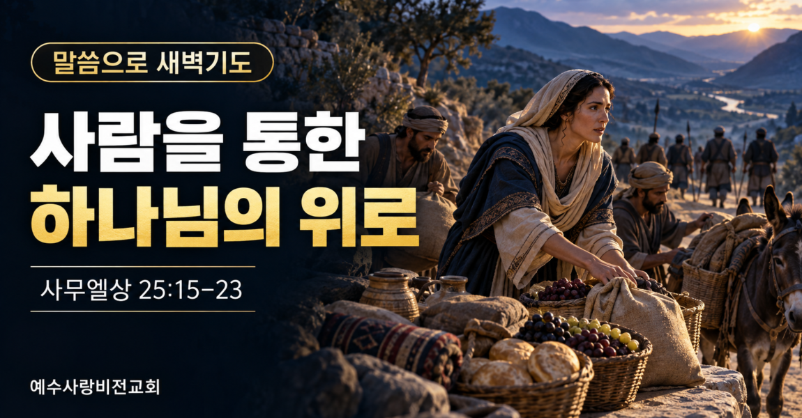 사람을 통한 하나님의 위로