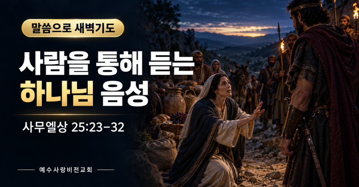 사람을 통해 듣는 하나님 음성